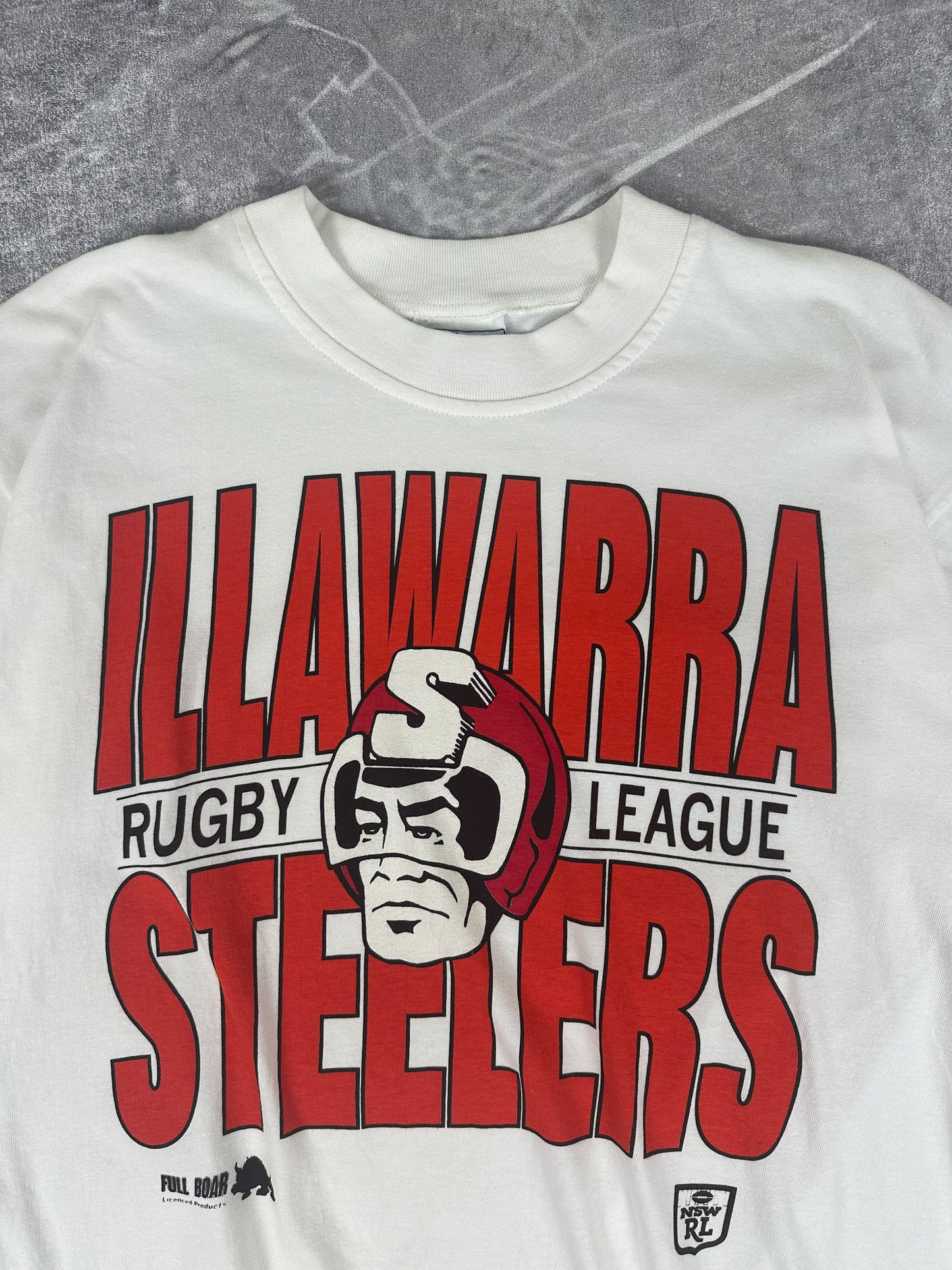Vintage 90s Illawarra Steelers NSW Rugby League T-Shirt (2XL)