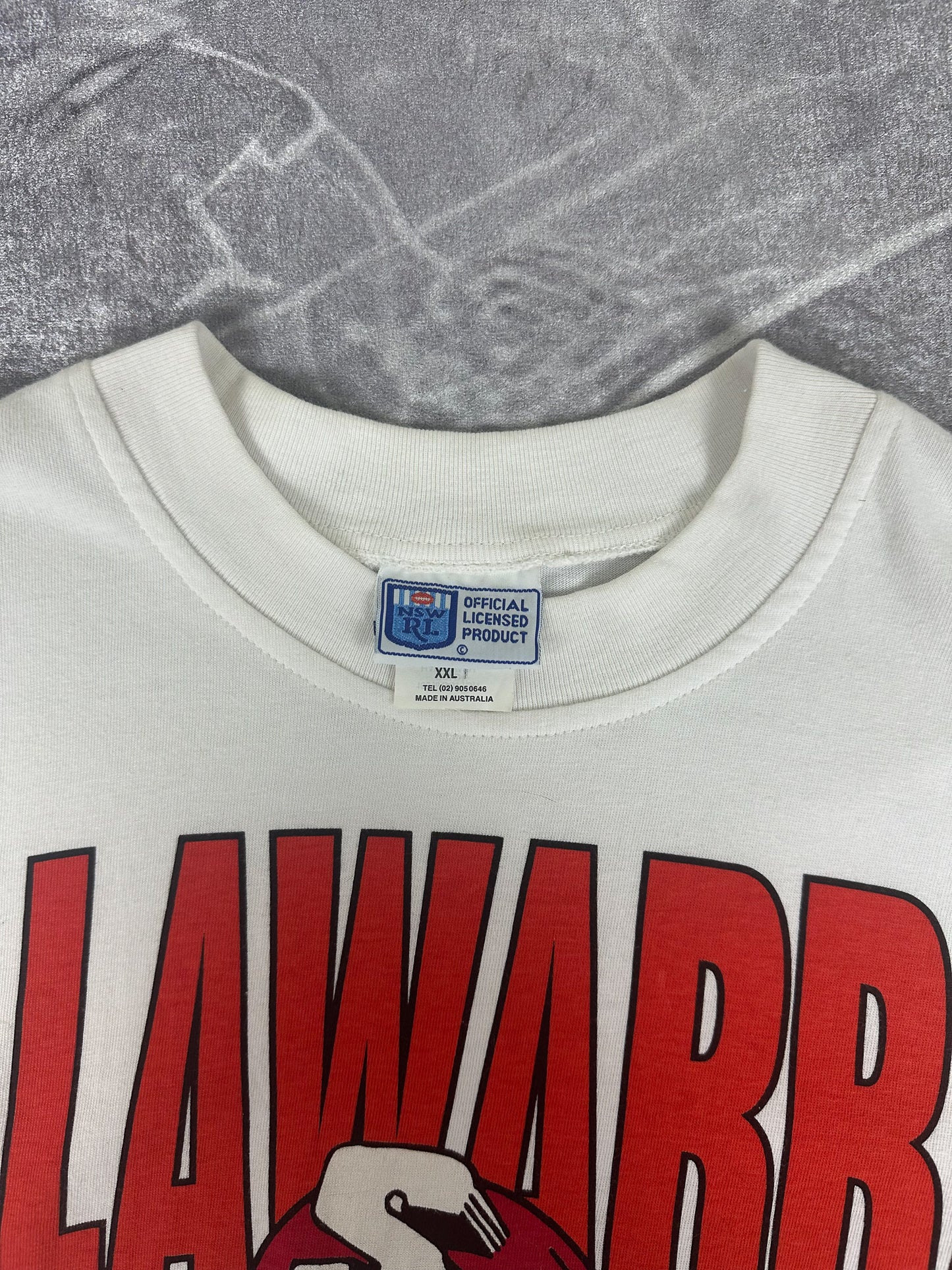 Vintage 90s Illawarra Steelers NSW Rugby League T-Shirt (2XL)
