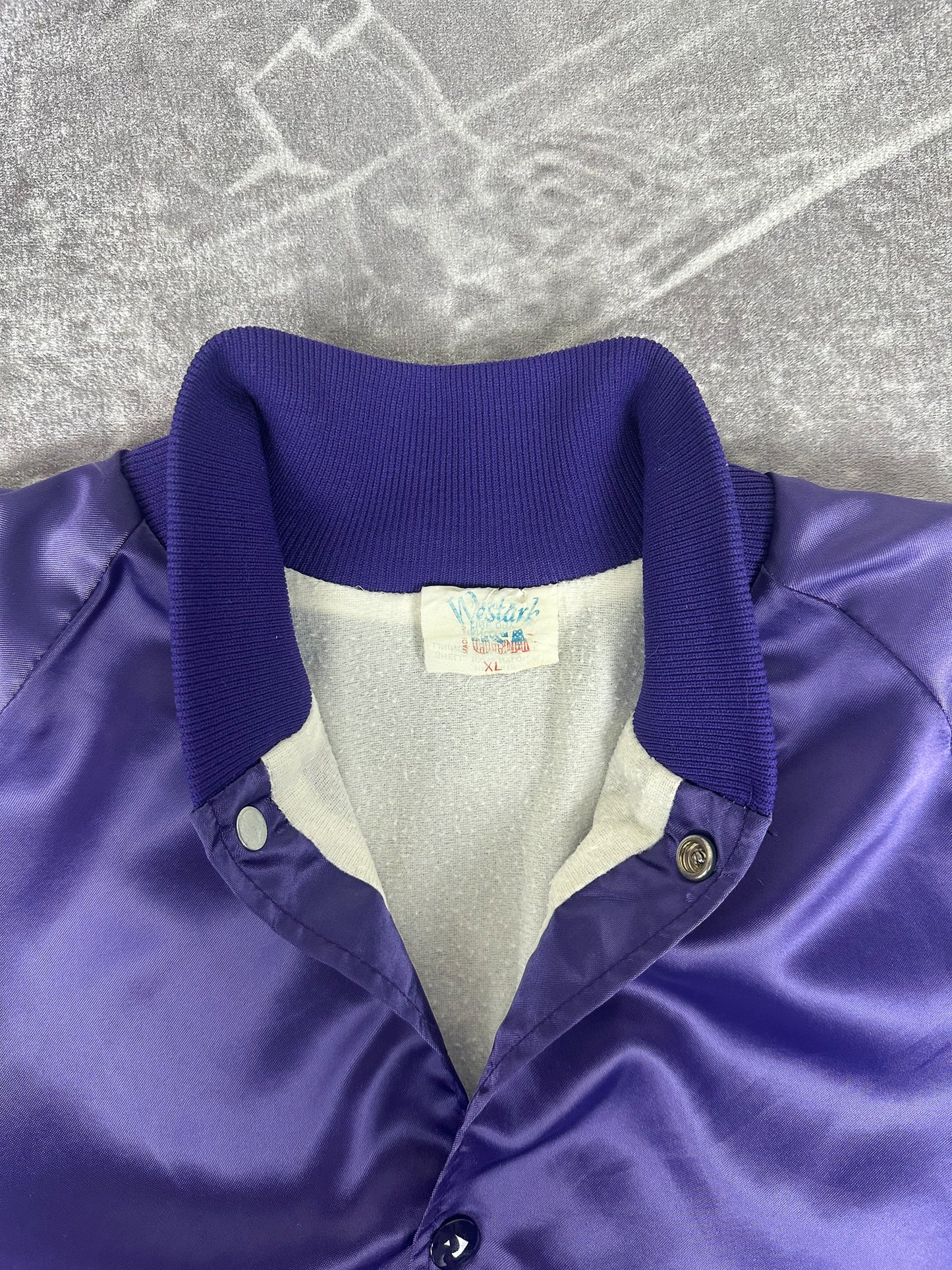 Vintage 90s Dolphins Highland Satin Varsity Jacket (XL)