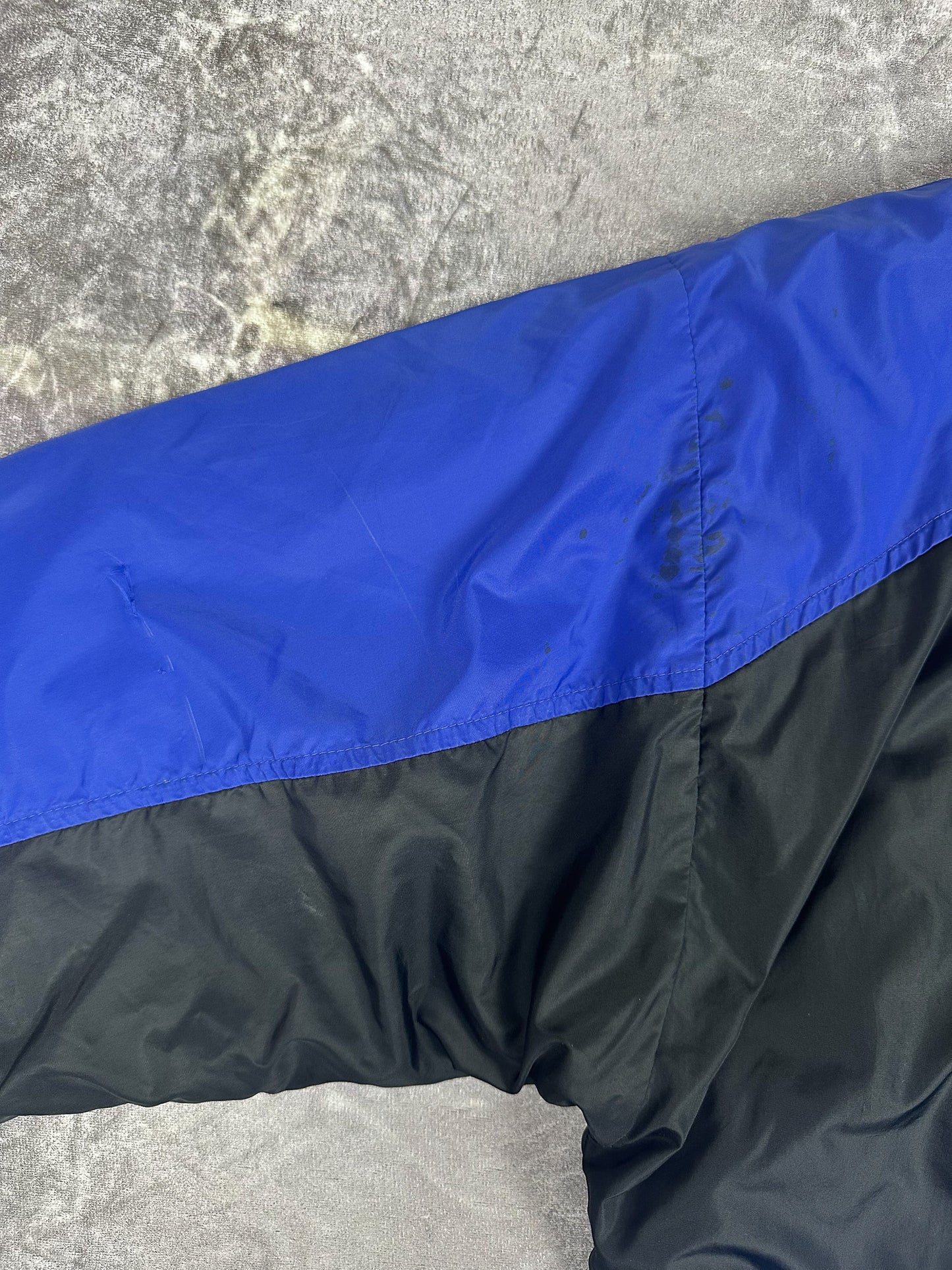 Vintage 90s Adidas Spellout 3 Stripe Trefoil Embroidered Training Parka Jacket (L)