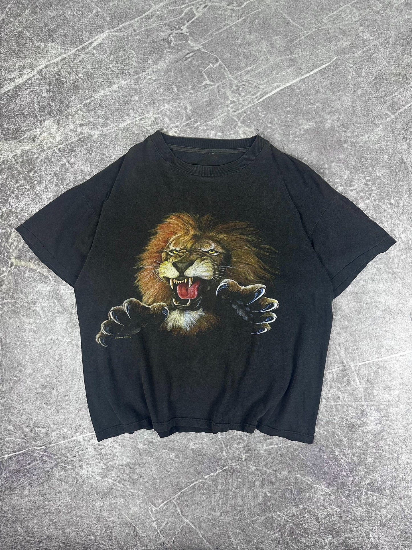Vintage 90s Sunrise Sportswear Roaring Lion T-Shirt (M)