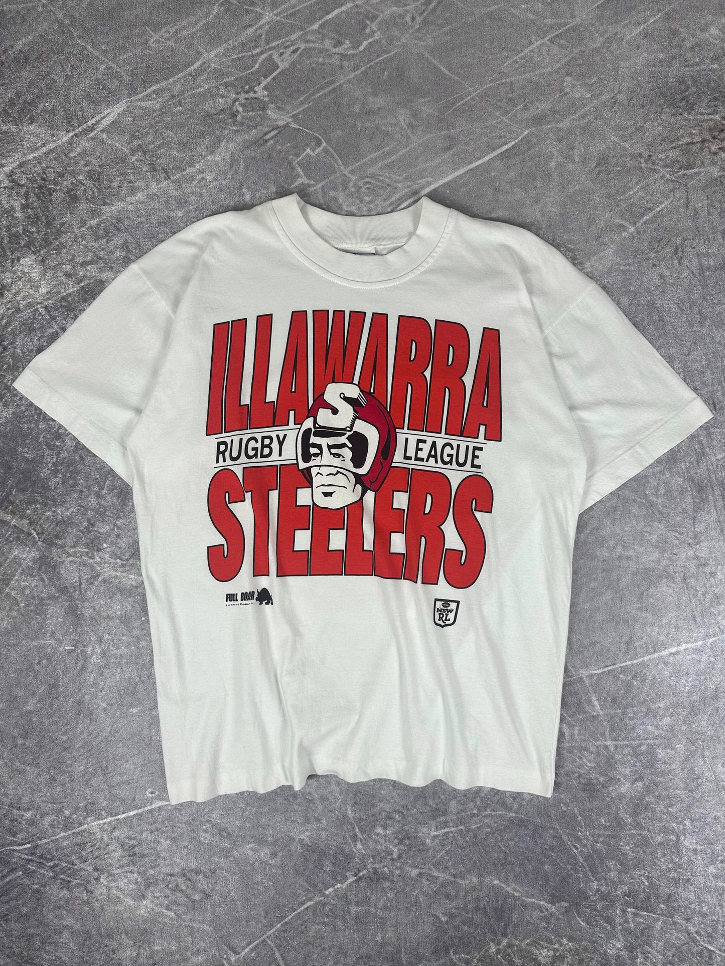 Vintage 90s Illawarra Steelers NSW Rugby League T-Shirt (2XL)