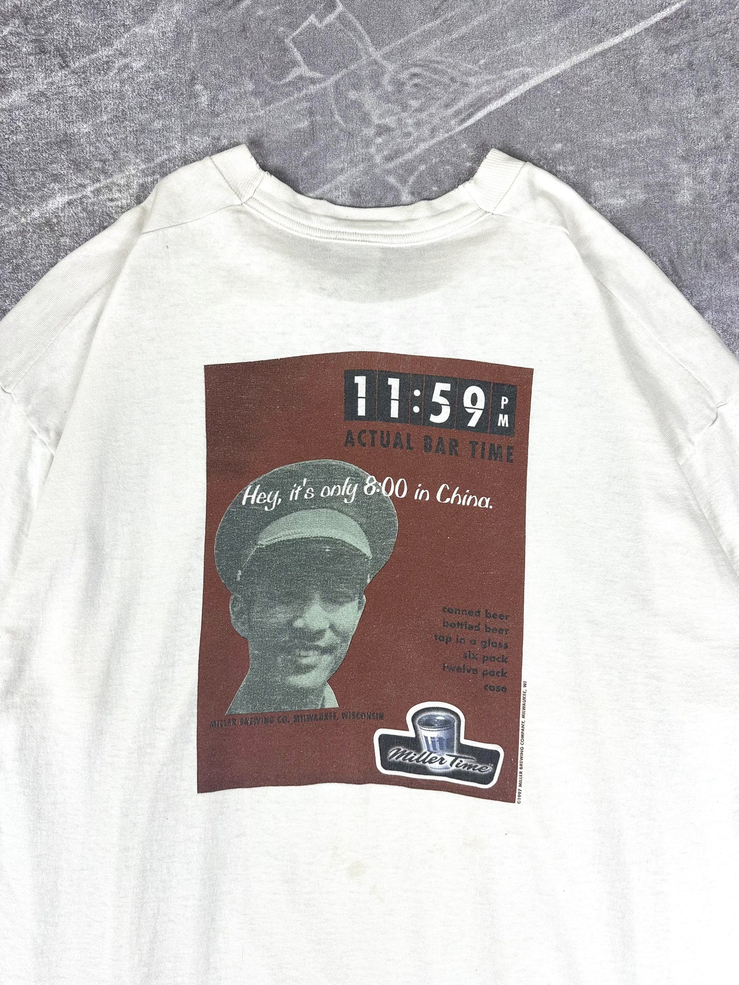 Vintage 90s Miller Brewing Company Miller Lite Promo T-Shirt (2XL)