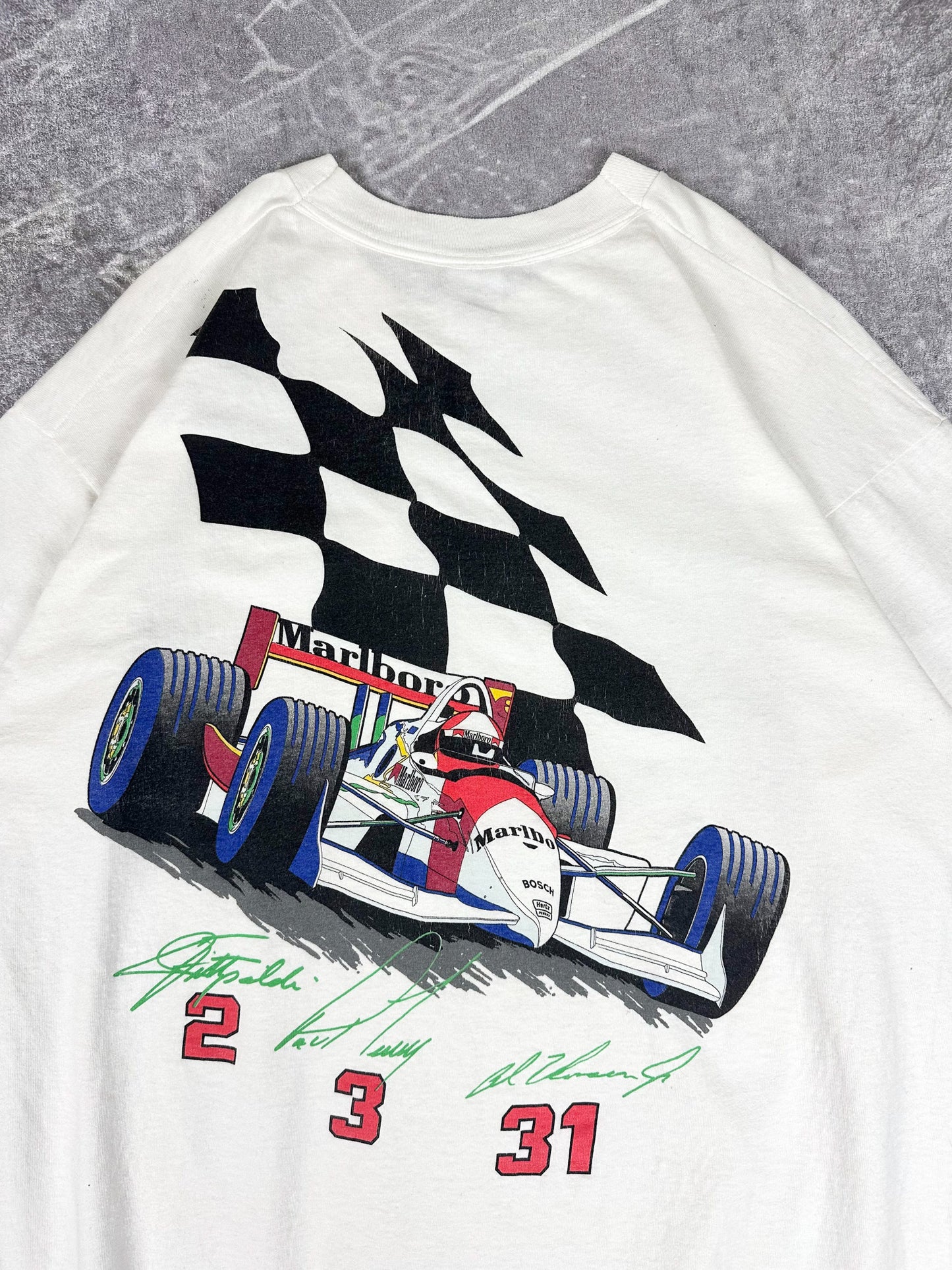 Vintage 1994 Marlboro Cigarettes World Championship Team Long Beach 94' Racing T-Shirt (XL)