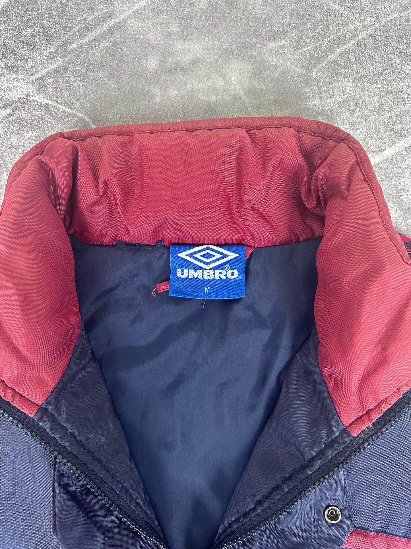 Vintage 90s Umbro Embroidered Logo Monogram Print Heavy Parka (M)