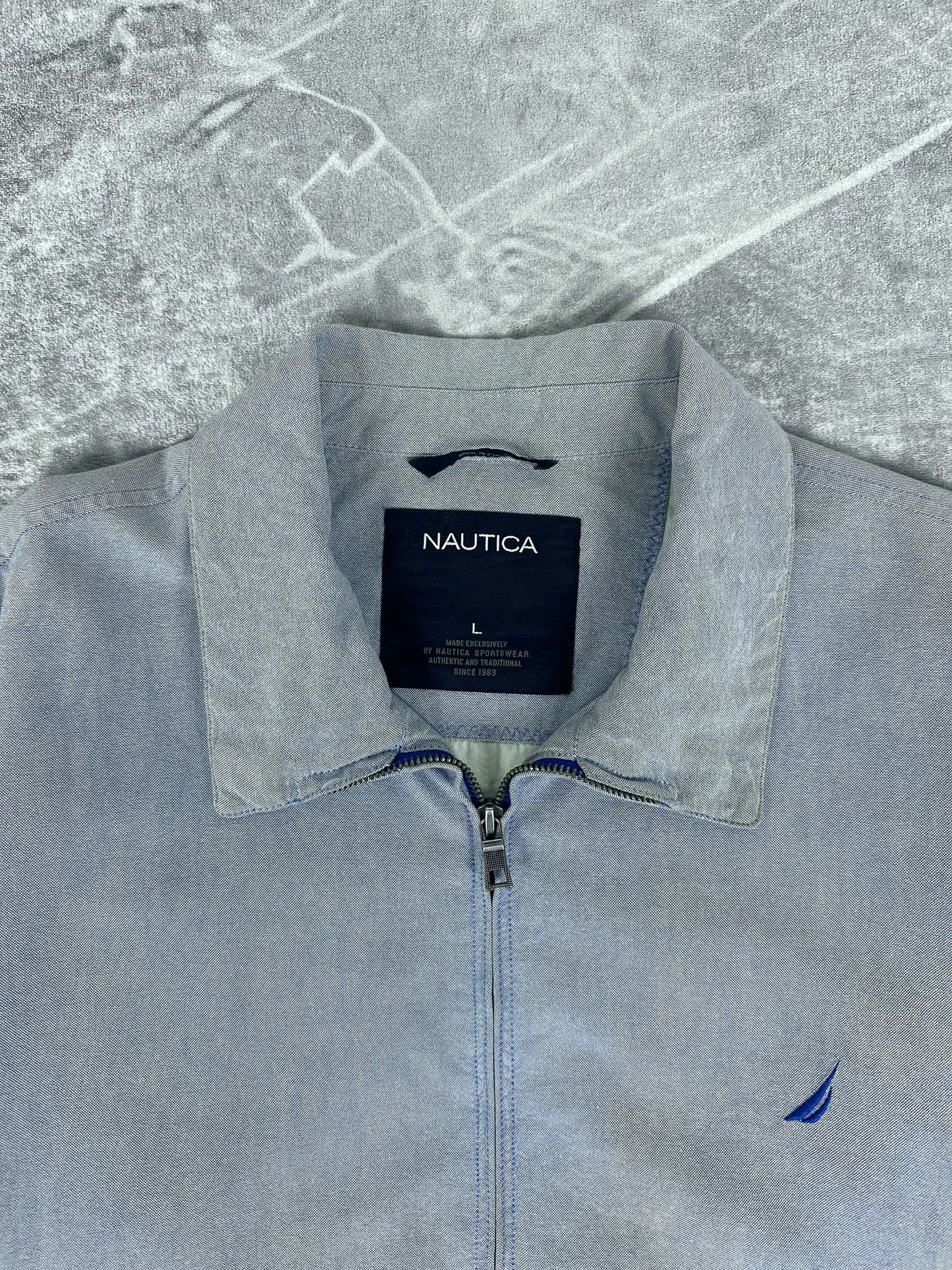 Vintage 00s Nautica Embroidered Small Logo Harrington Jacket (L)