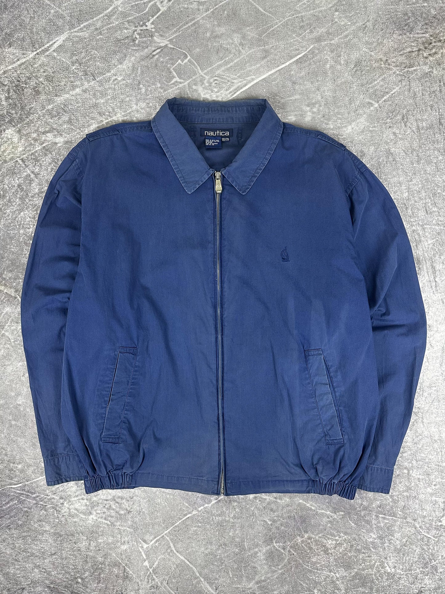 Vintage 90s Nautica Embroidered Small Logo Harrington Jacket (2XL)