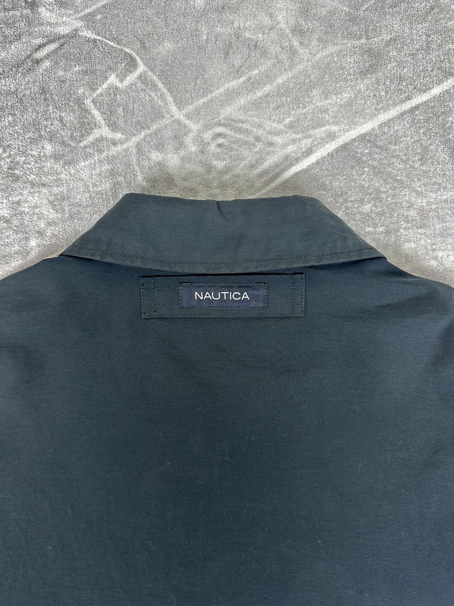 Vintage 00s Nautica Plaid Lined Embroidered Small Logo Harrington Jacket (S)