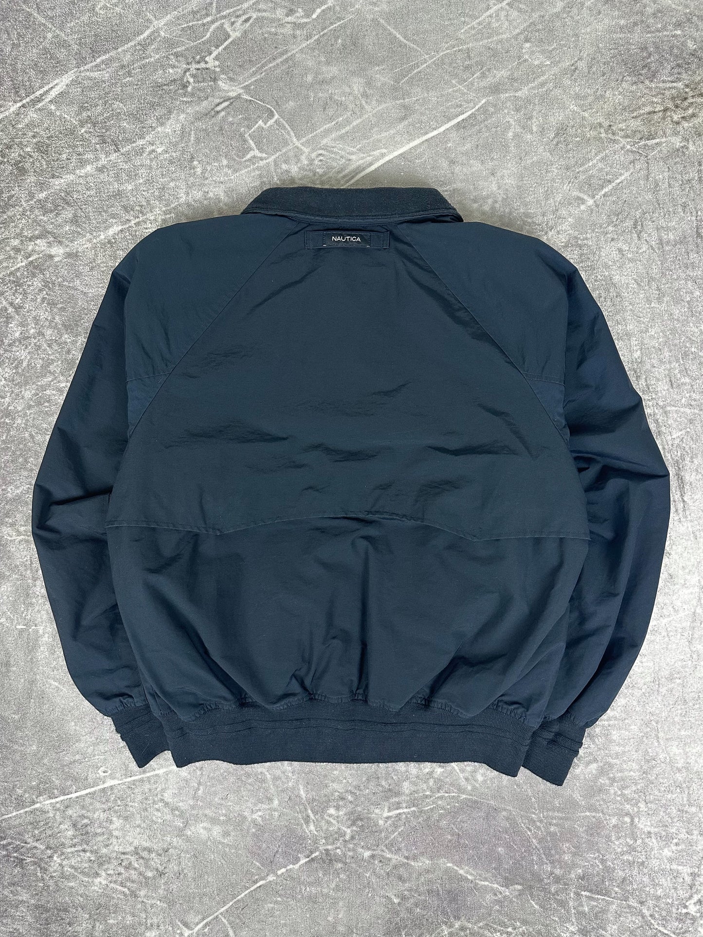Vintage 00s Nautica Striped Lined Bomber Style Harrington Jacket (M)