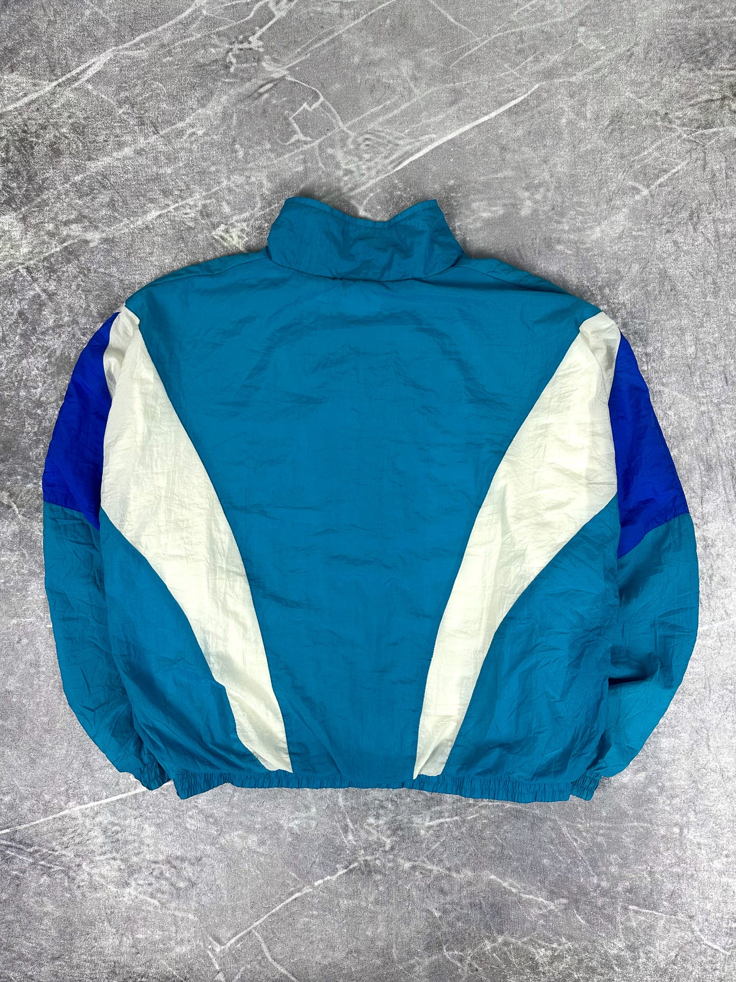 Vintage 90s Reebok Colour Block Embroidered Logo Windbreaker Jacket (L)