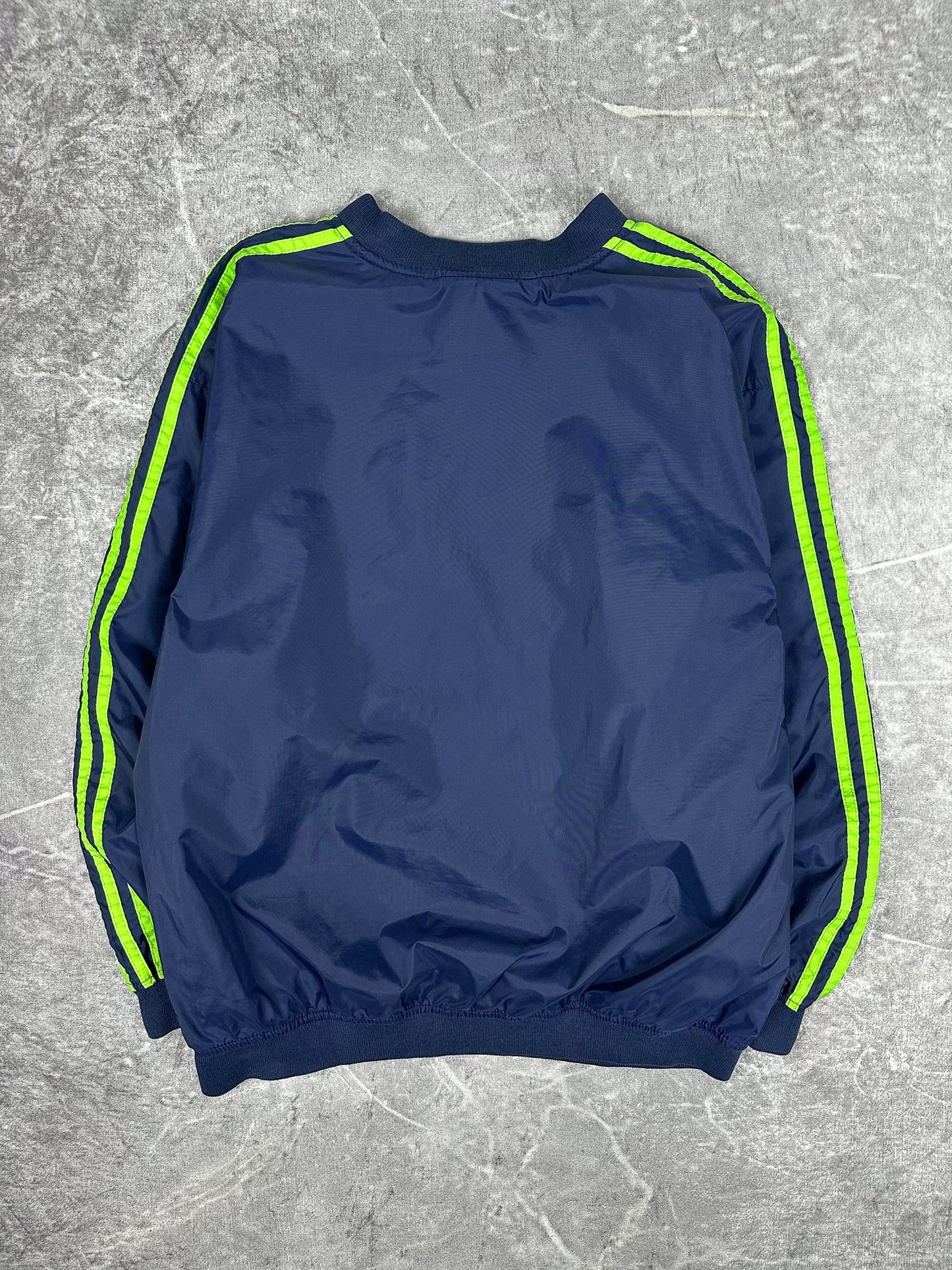 Vintage 90s Adidas Centre Logo Embroidered Pullover Windbreaker Jacket (M)