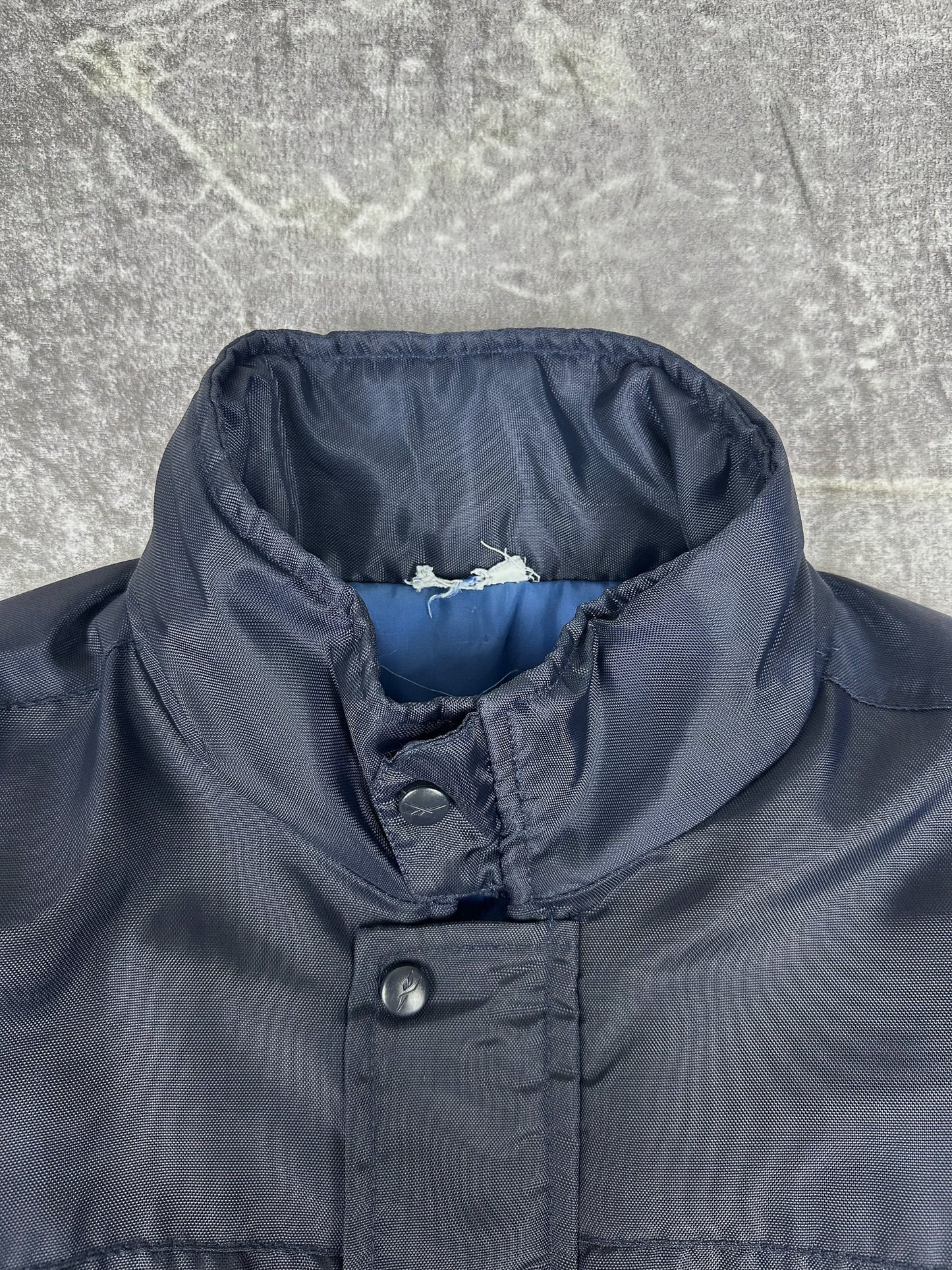 Vintage 90s Reebok Athletic Department Embroidered Trench Parka Heavy Jacket (XL)