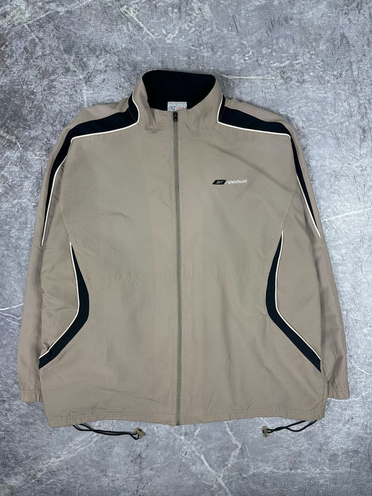 Vintage 00s Reebok Small Embroidered Logo Spellout Windbreaker Jacket (L)