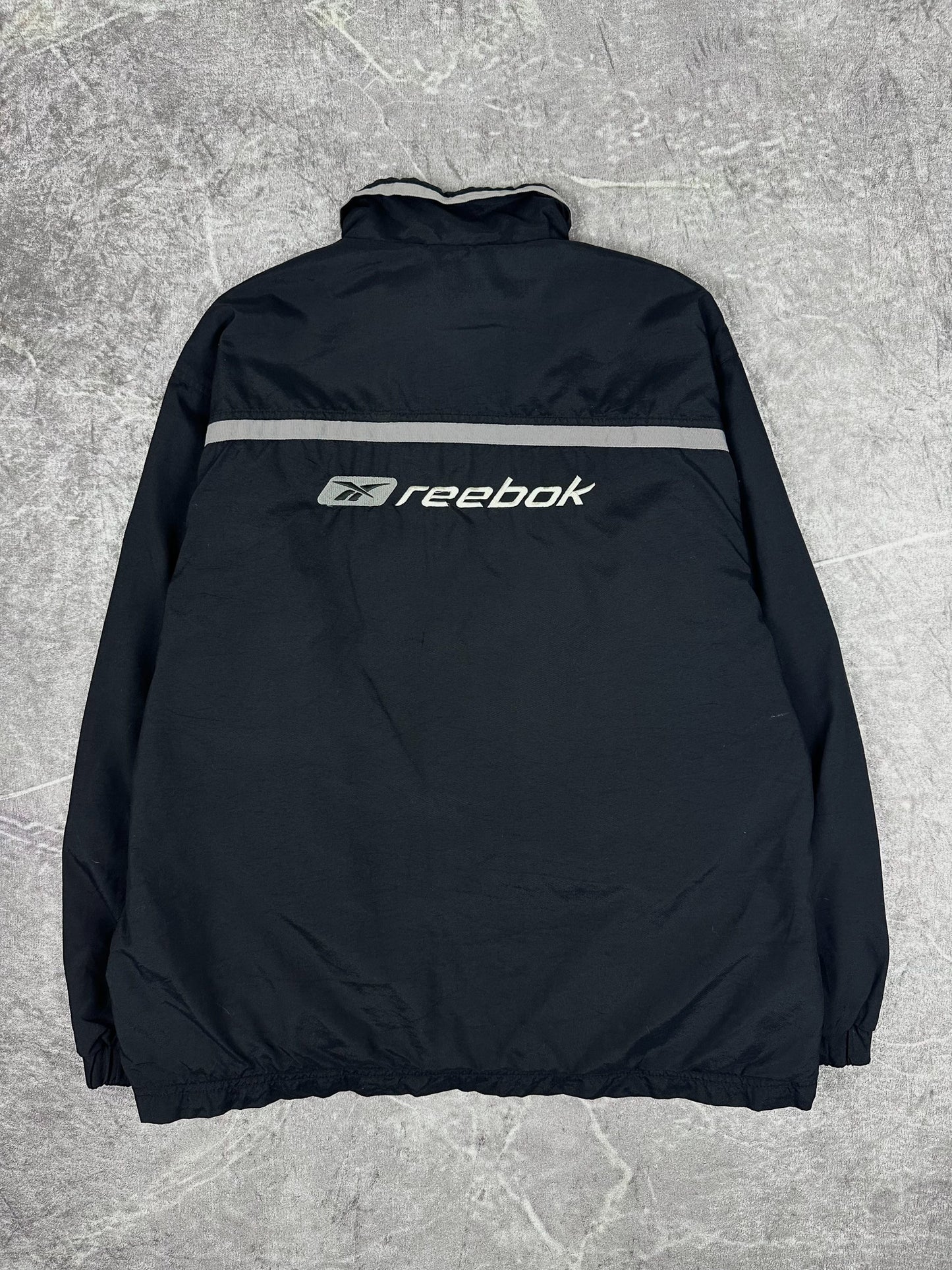 Vintage 00s Reebok Embroidered Logo Spellout Windbreaker Jacket (M)