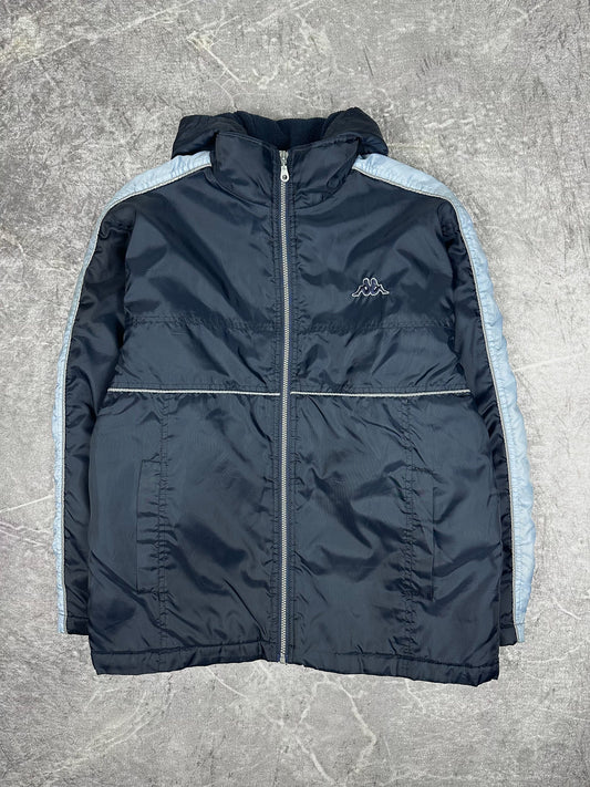 Vintage 00s Kappa Fleece Hooded Windbreaker Jacket (L)