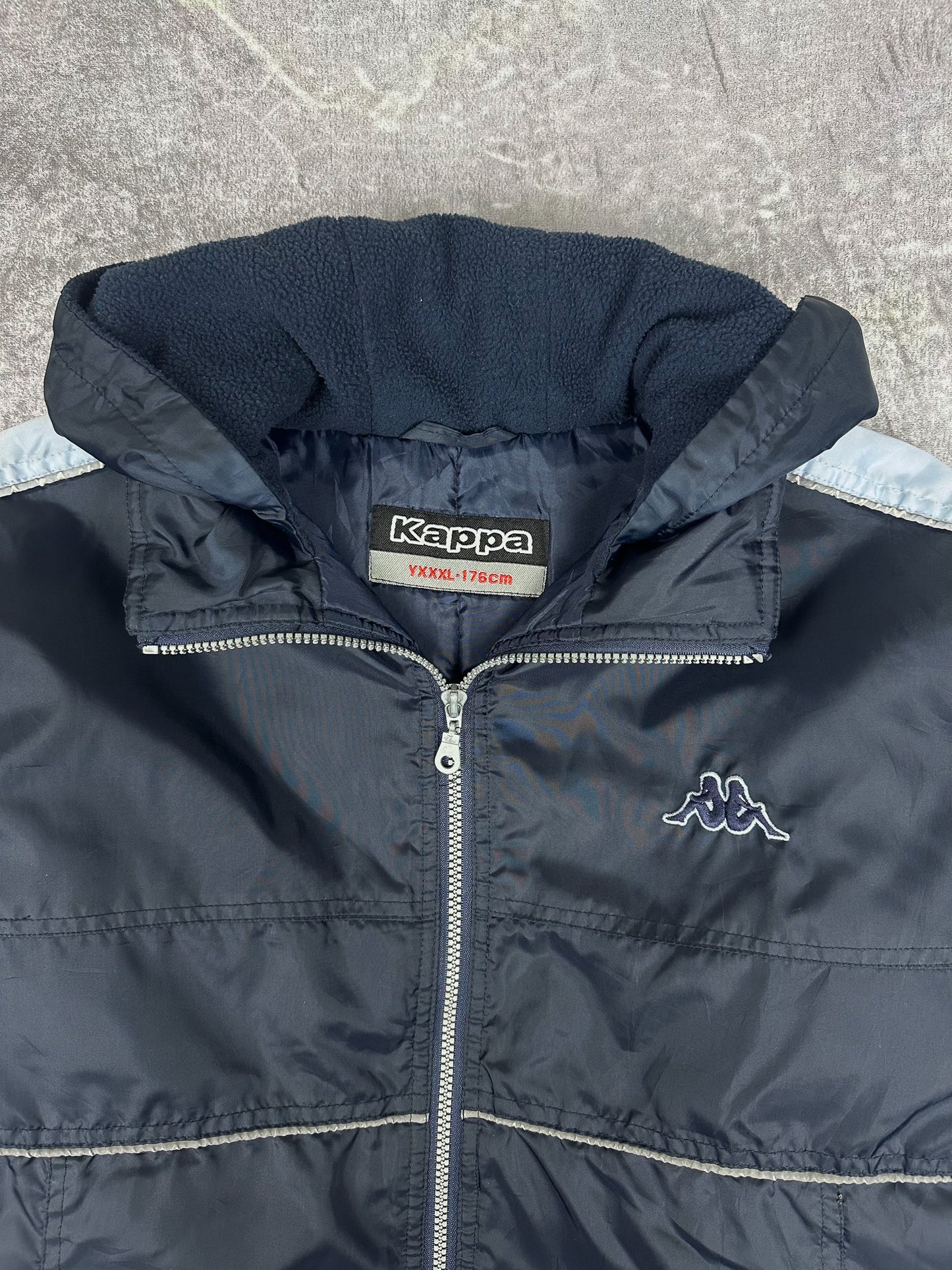 Vintage 00s Kappa Fleece Hooded Windbreaker Jacket (L)