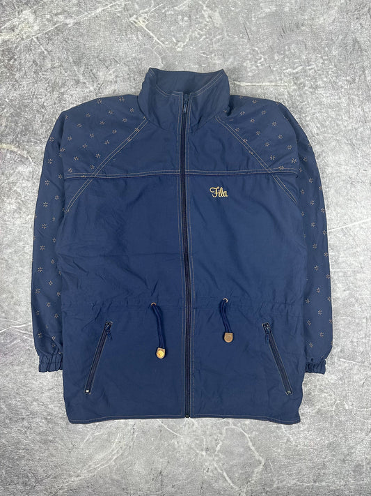 Vintage 90s Fila Cursive Embroidered Logo Parka Jacket (M/US8)