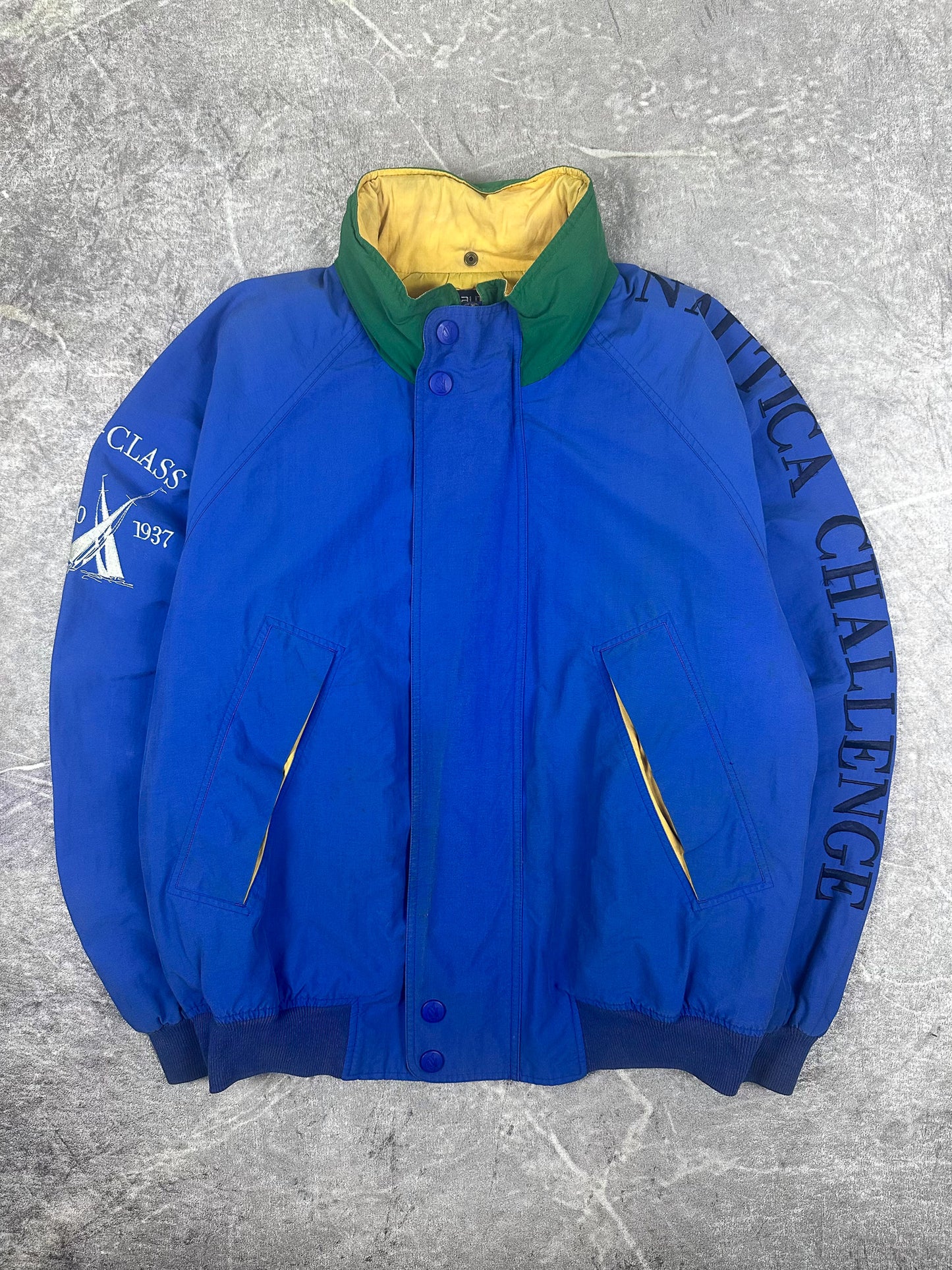 Vintage 90s Nautica Challenge J-Class Embroidered Sailing Jacket (XL)