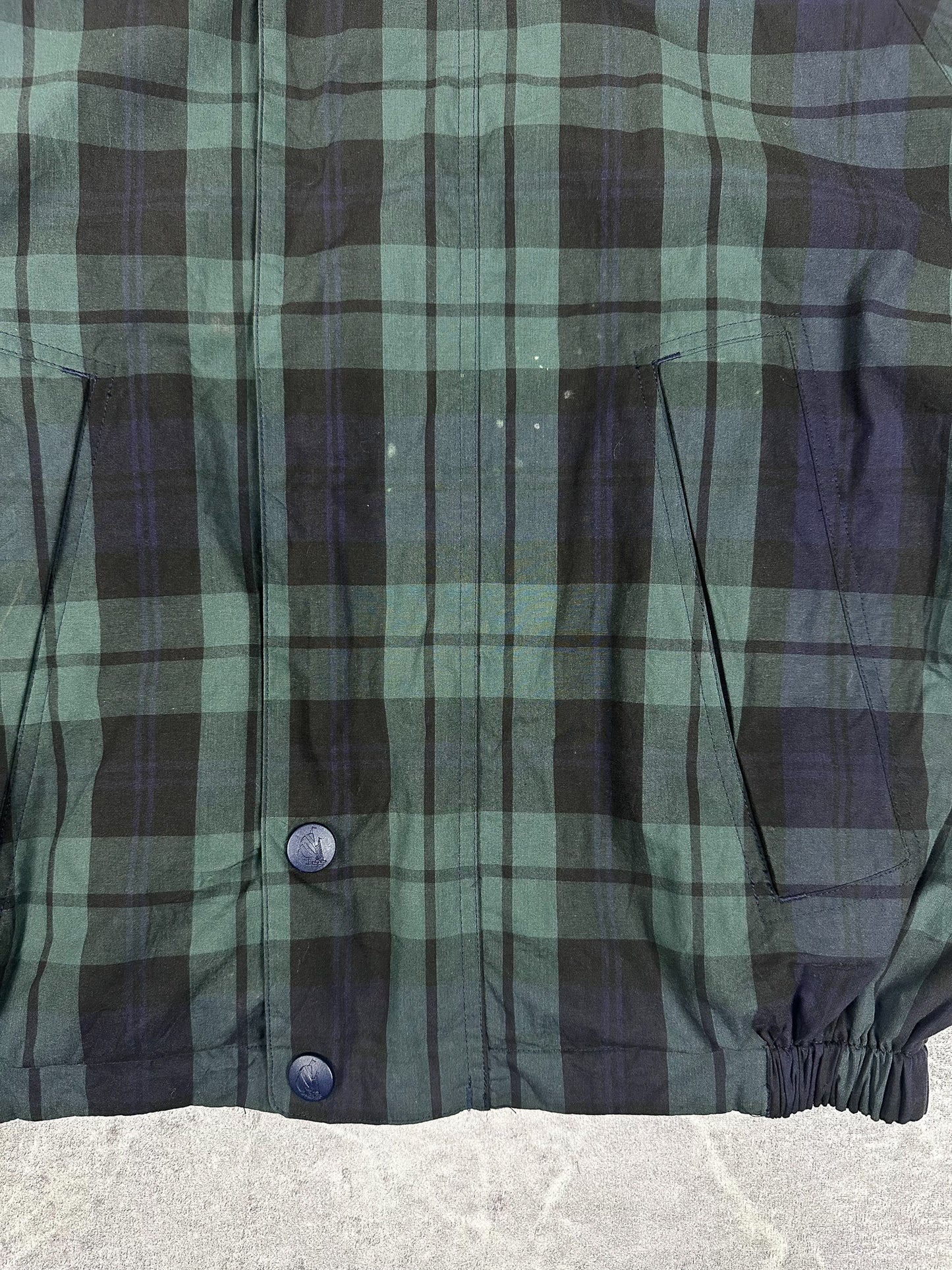 Vintage 90s Nautica Reversible Plaid Sailing Windbreaker Jacket (L)