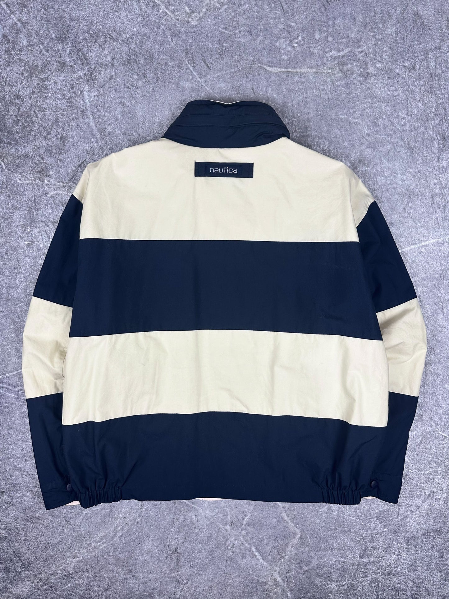 Vintage 90s Nautica Sporting Club Embroidered Logo Reversible Sailing Jacket (L)
