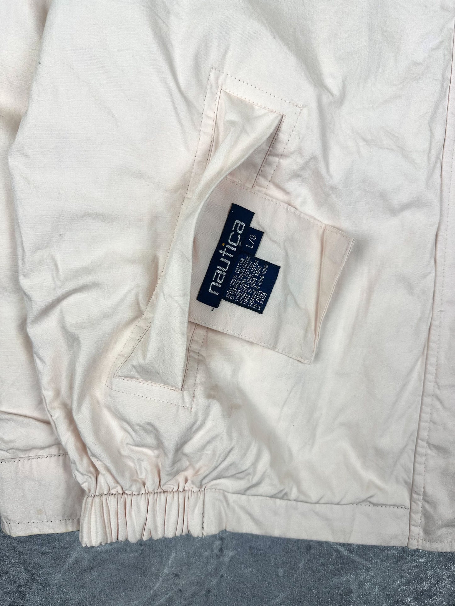 Vintage 90s Nautica Sporting Club Embroidered Logo Reversible Sailing Jacket (L)