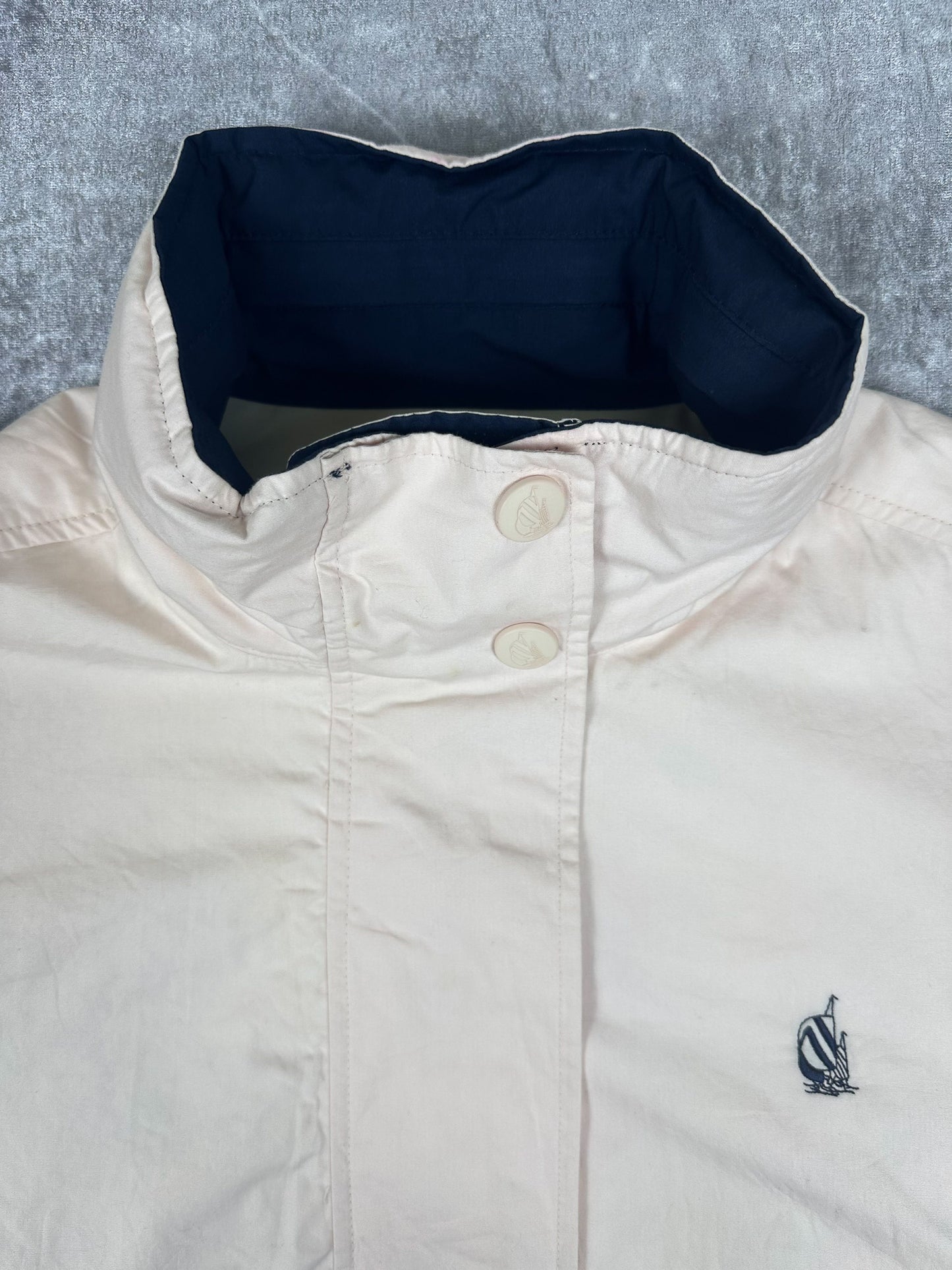 Vintage 90s Nautica Sporting Club Embroidered Logo Reversible Sailing Jacket (L)