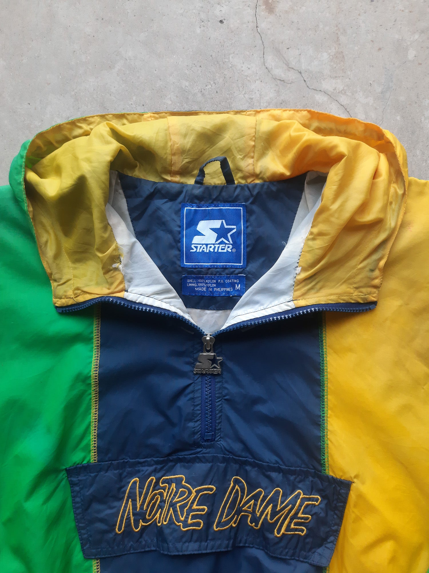 Vintage 90s Starter Notre Dame Fighting Irish NCAA University of Notre Dame Anorak (M)