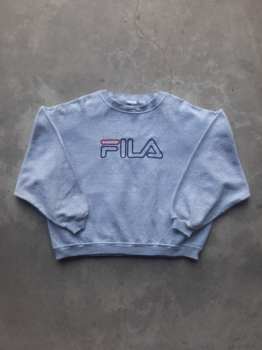 Vintage 90s Fila Embroidered Logo Sweatshirt (XL)