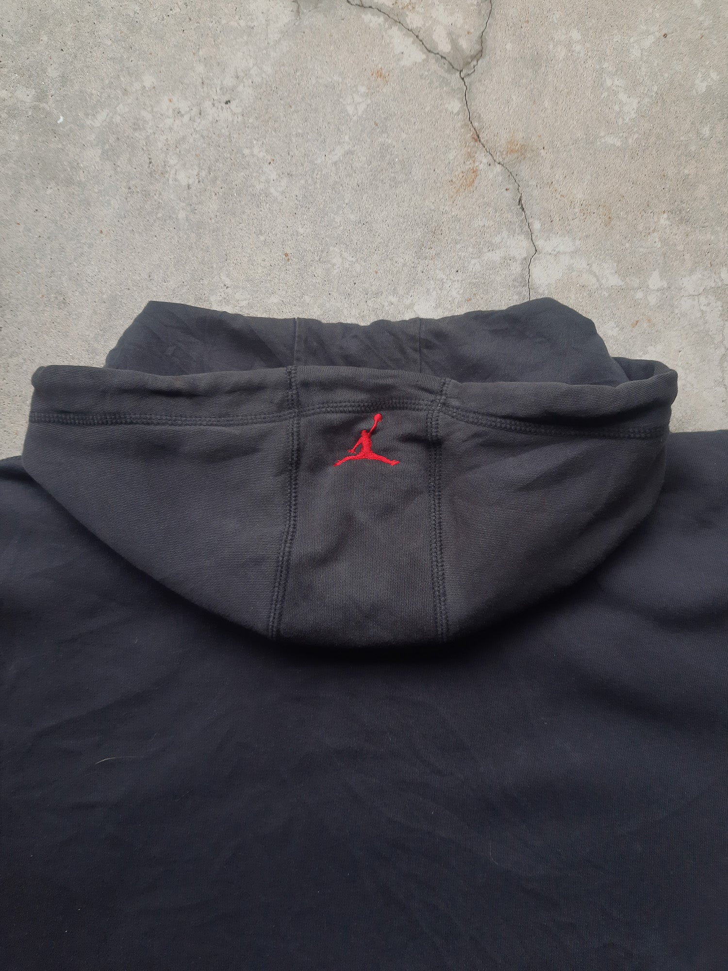Vintage 00s Jordan Brand Embroidered Logo Zip Up Hooded Sweatshirt (M)