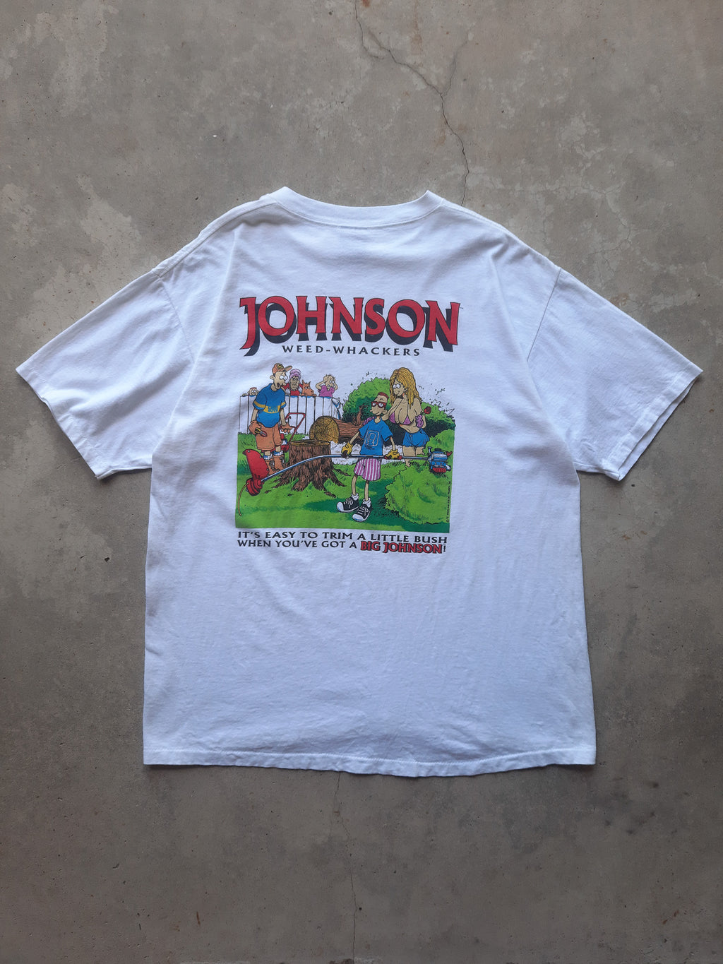 Vintage 90s Big Johnson Weed-Whackers T-Shirt (XL)