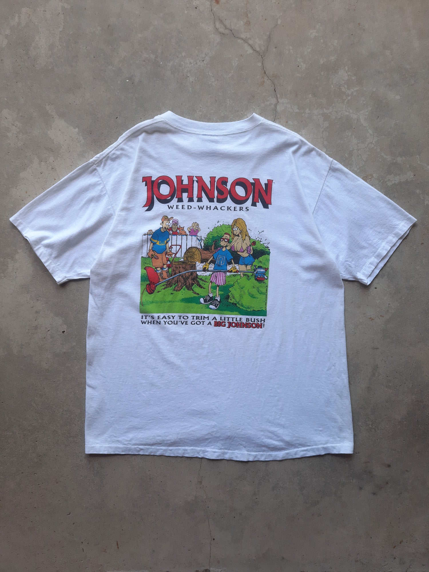 Vintage 90s Big Johnson Weed-Whackers T-Shirt (XL)