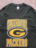 Vintage 90s Greenbowl Packers NFL Greenbay Packers Weed Parody T-Shirt (XL)