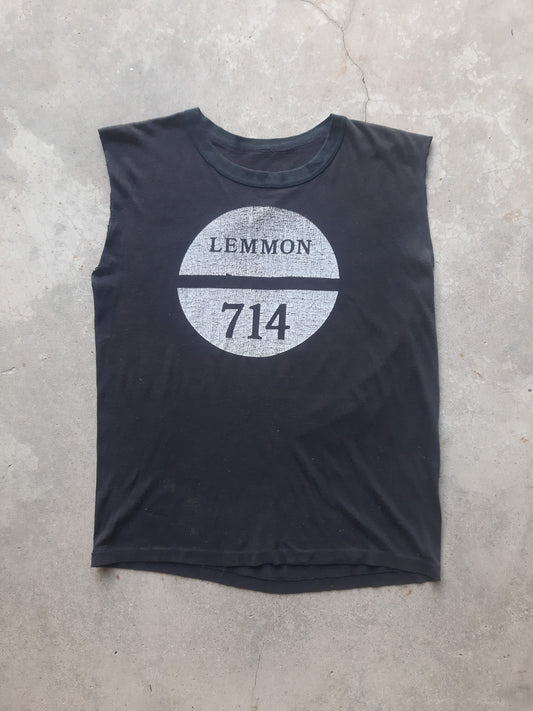 Vintage 90s The Wolf of Wall Street Lemmon 714 Quaalude Methaqualone Chopped T-Shirt (L)