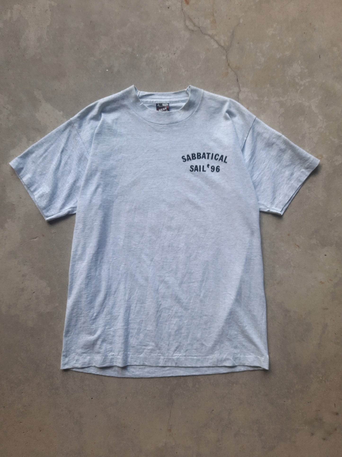 Vintage 90s Sabbatical Sail 96' Pushing 50 Is Enough Exercise Statement T-Shirt (L)