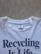 Vintage 90s Recycling Is Life The Rest Is Just Details Earth Nature Liberation T-Shirt (XL)