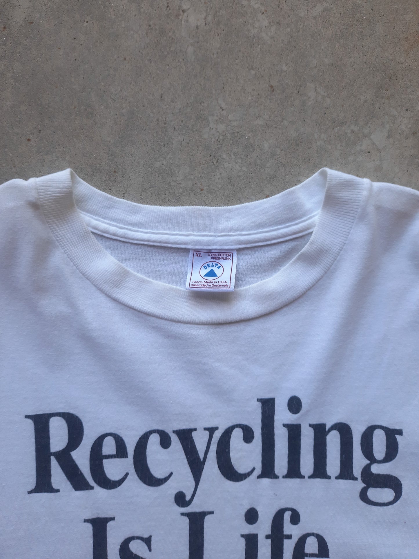 Vintage 90s Recycling Is Life The Rest Is Just Details Earth Nature Liberation T-Shirt (XL)