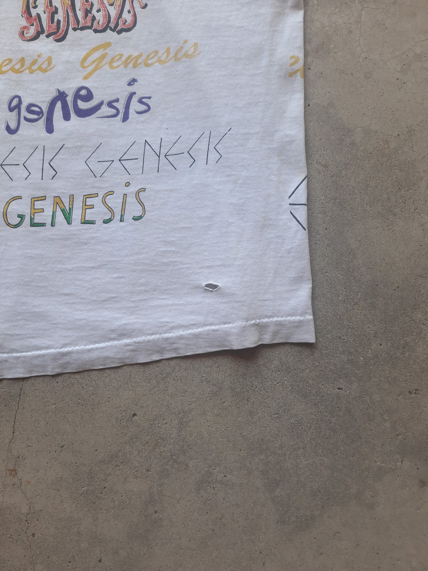 Vintage 1992 Genesis We Can't Dance Tour 92' All Over Print T-Shirt (XL)