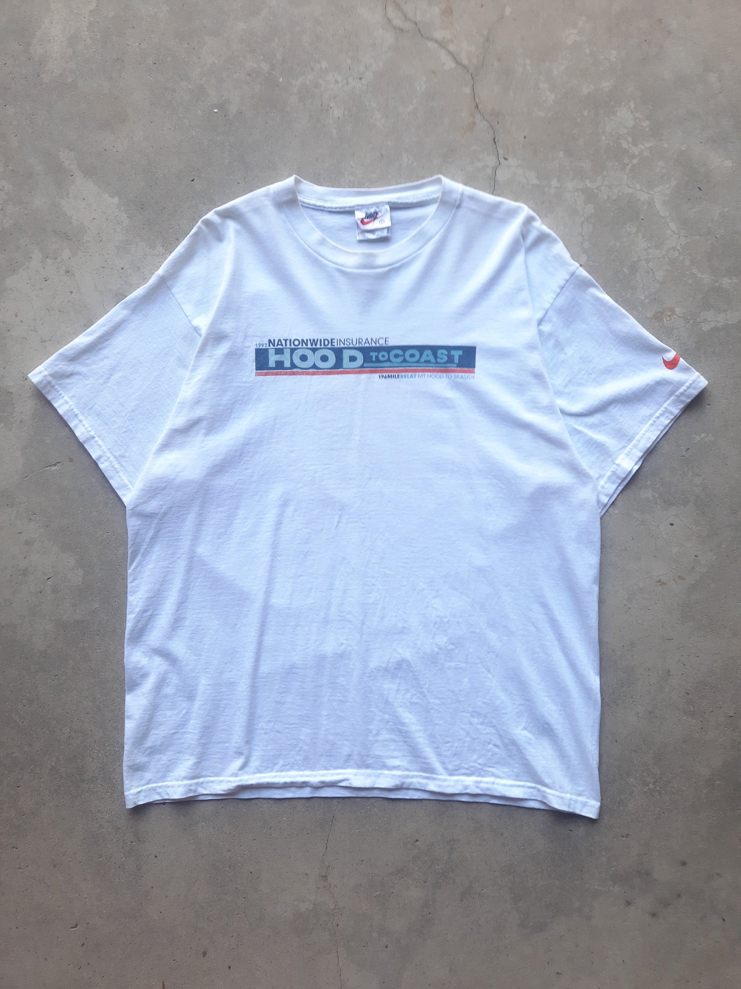 Vintage 1997 Nike Nationwide Insurance 'Hood to Coast' 196 Mile Relay T-Shirt (L)