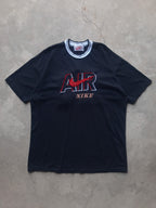 Vintage 90s Nike Air Embroidered Logo Spellout Swoosh Bootleg T-Shirt (XL)