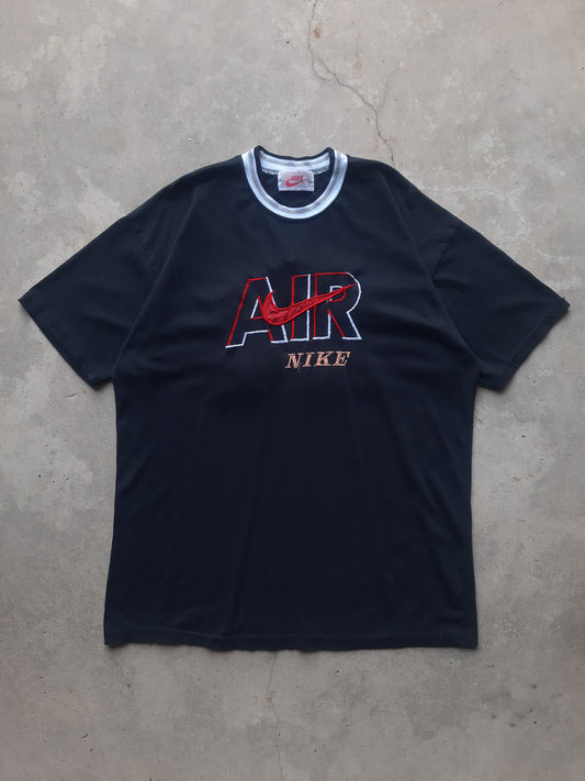 Vintage 90s Nike Air Embroidered Logo Spellout Swoosh Bootleg T-Shirt (XL)