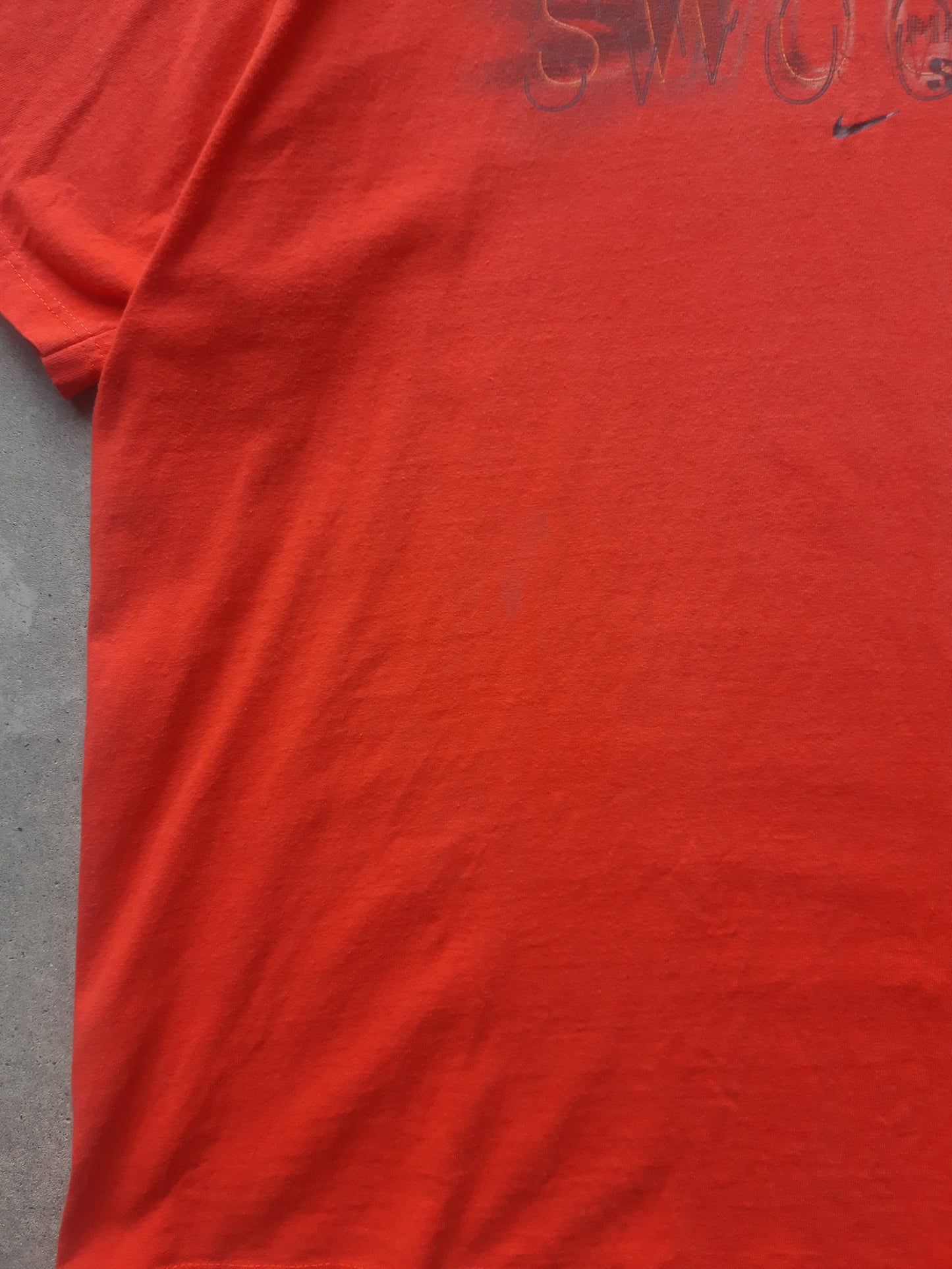 Vintage 00s Nike 3D SWOOSH Spellout Y2K Graphic T-Shirt (XL)