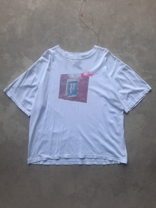 Vintage 90s Nike 'Womens OK' Swoosh Art T-Shirt (L)