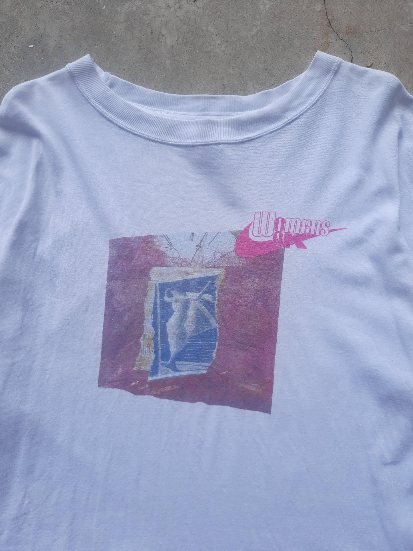 Vintage 90s Nike 'Womens OK' Swoosh Art T-Shirt (L)