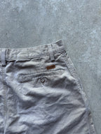 Vintage 00s Carhartt B133 Pleated Canvas Chino Workwear Shorts (31)