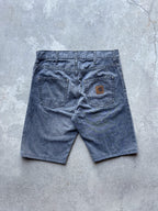 Preloved Carhartt Slim Pant Denim Upcycled Reworked Workwear Shorts (32)