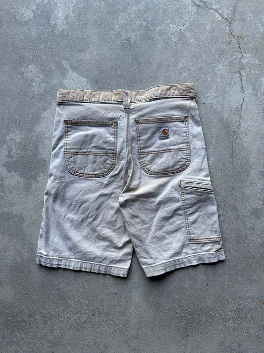 Preloved Carhartt Rugged Flex Relaxed Fit Canvas Carpenter Workwear Shorts (32)