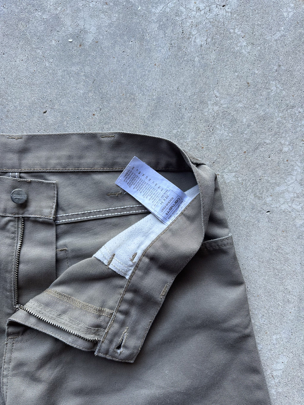 Preloved Carhartt Rockin Pant Upcycled Reworked Workwear Shorts (34)