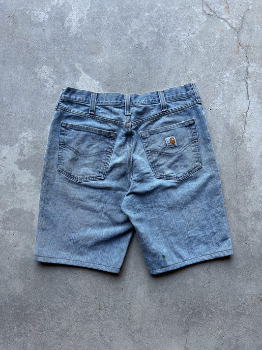 Preloved Carhartt Relaxed Fit Holter Jeans Upcycled Reworked Workwear Shorts (32)