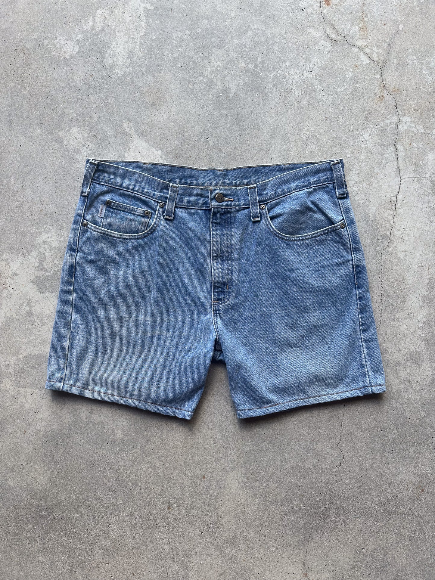 Preloved 00s Carhartt Relaxed Fit Upcycled Reworked Workwear Shorts (38)