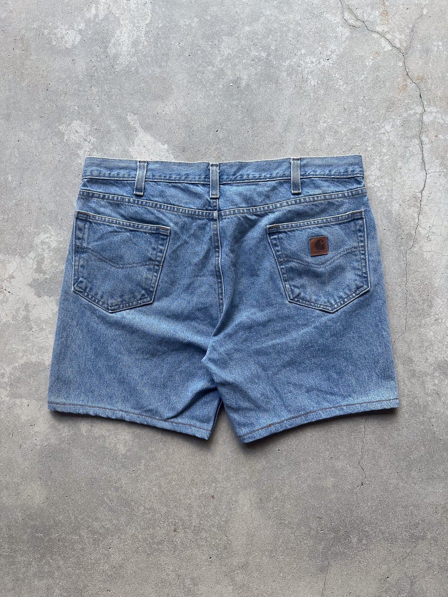 Preloved 00s Carhartt Relaxed Fit Upcycled Reworked Workwear Shorts (38)
